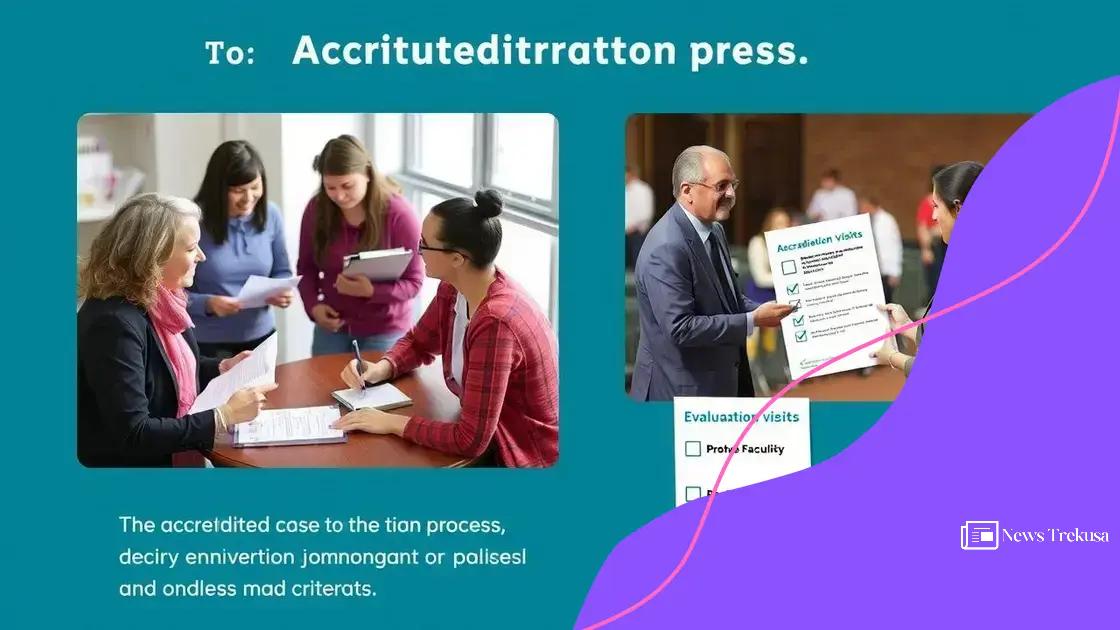 Steps in the accreditation process