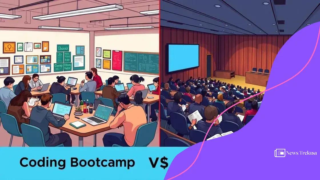 Cost comparison: bootcamps vs. degrees
