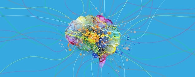 A conceptual image showing a brain made of interconnected nodes representing neural networks, with paintbrushes and musical notes floating around it, symbolizing the creative capabilities of generative AI.