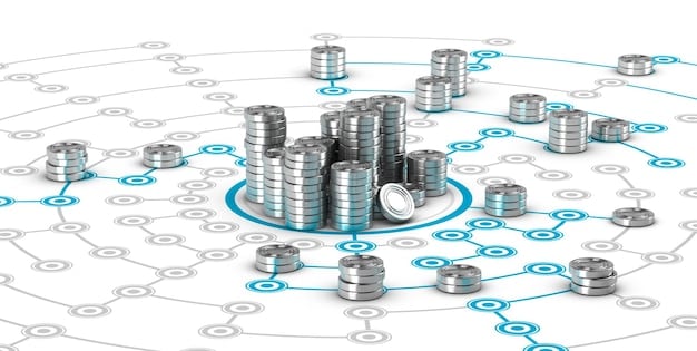 A visual representation of a smart grid, showing interconnected nodes and data flowing between them. The image illustrates how smart grid technologies enable efficient management of renewable energy sources.