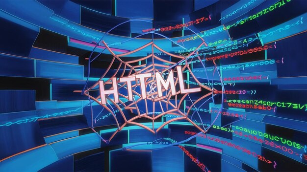 An abstract visual representing different JavaScript frameworks (React, Angular, Vue.js) interconnected, symbolizing the interconnected nature of web development.