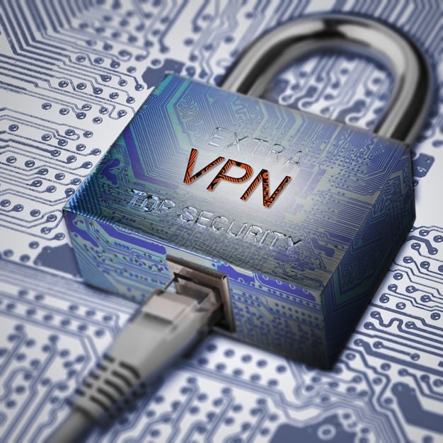 A close-up of a router's configuration interface, showing VPN settings. The settings include fields for VPN protocol, server address, username, and password. The screen is partially blurred to focus on the VPN settings section.