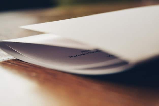 A close-up of a government document with the words 