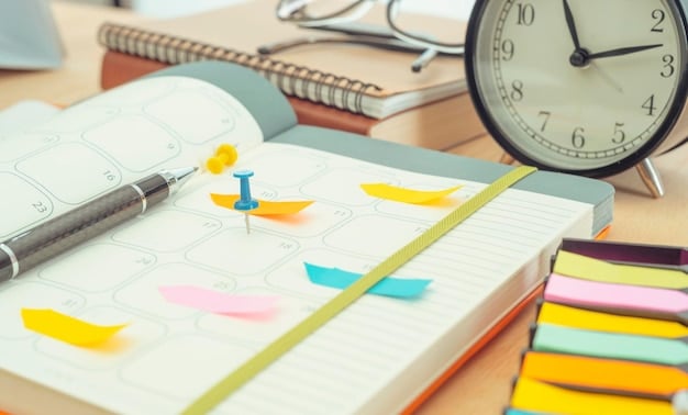 A visual representation of a study schedule or planner, highlighting the importance of organization and time management in test preparation.