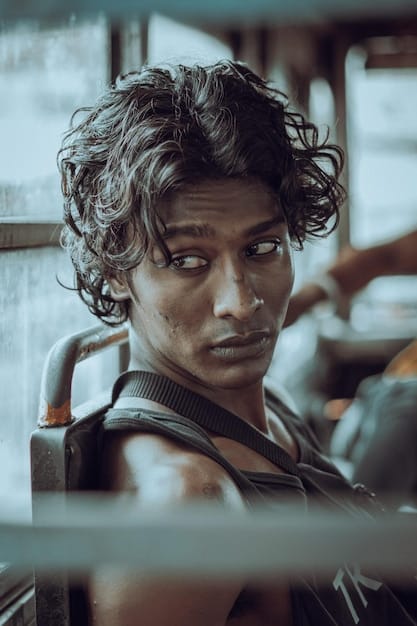 Close-up shot of a character from [Movie/Series Name] looking conflicted or determined, reflecting a pivotal moment in the plot. The lighting and composition should emphasize the character's emotional state.