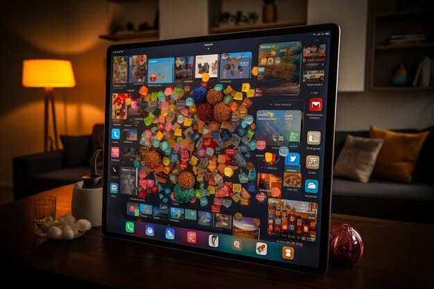 A screen displaying popular streaming platforms like Netflix, Amazon Prime, and Disney+, each showing interfaces with series recommendations and ratings. The image should convey the vastness and variety of content available for streaming.