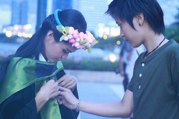 A scene from a Korean drama set in a high school, showing a shy girl confessing her feelings to a popular boy, with cherry blossoms falling around them.
