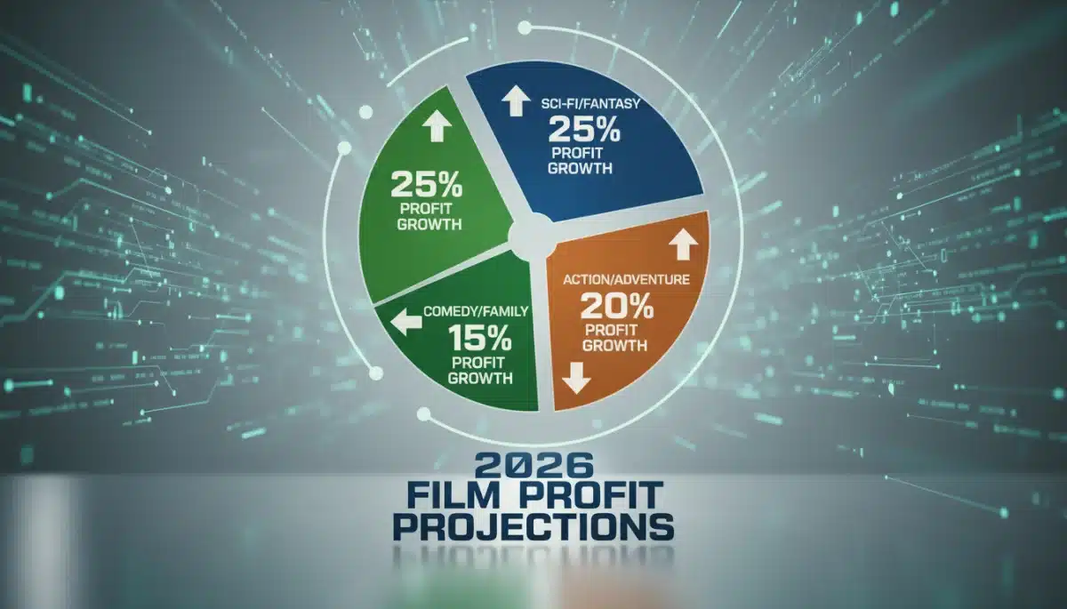 Projected profitable film genres for 2026 infographic