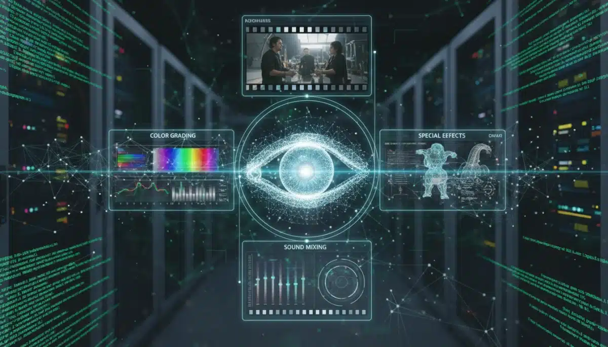 Artificial intelligence algorithms processing film post-production tasks