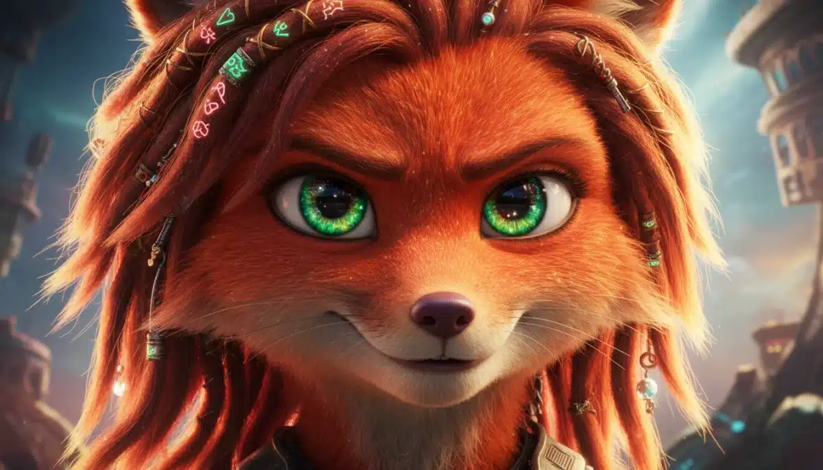 Close-up of an animated character's face from the 2026 film teaser, showing detailed emotional expression.