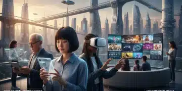 Diverse audience consuming media on multiple devices, reflecting 2026 viewer demographics