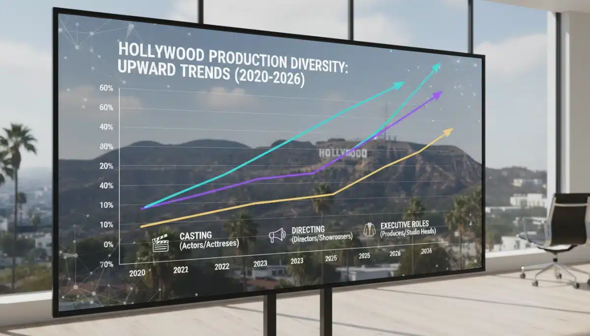 Chart showing increasing diversity in Hollywood roles