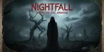 Ominous horror film poster with shadowy figure and glowing eyes for Fall 2026 release